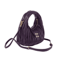 MIUMIU Wander matelassé nappa leather hobo mini-bag 