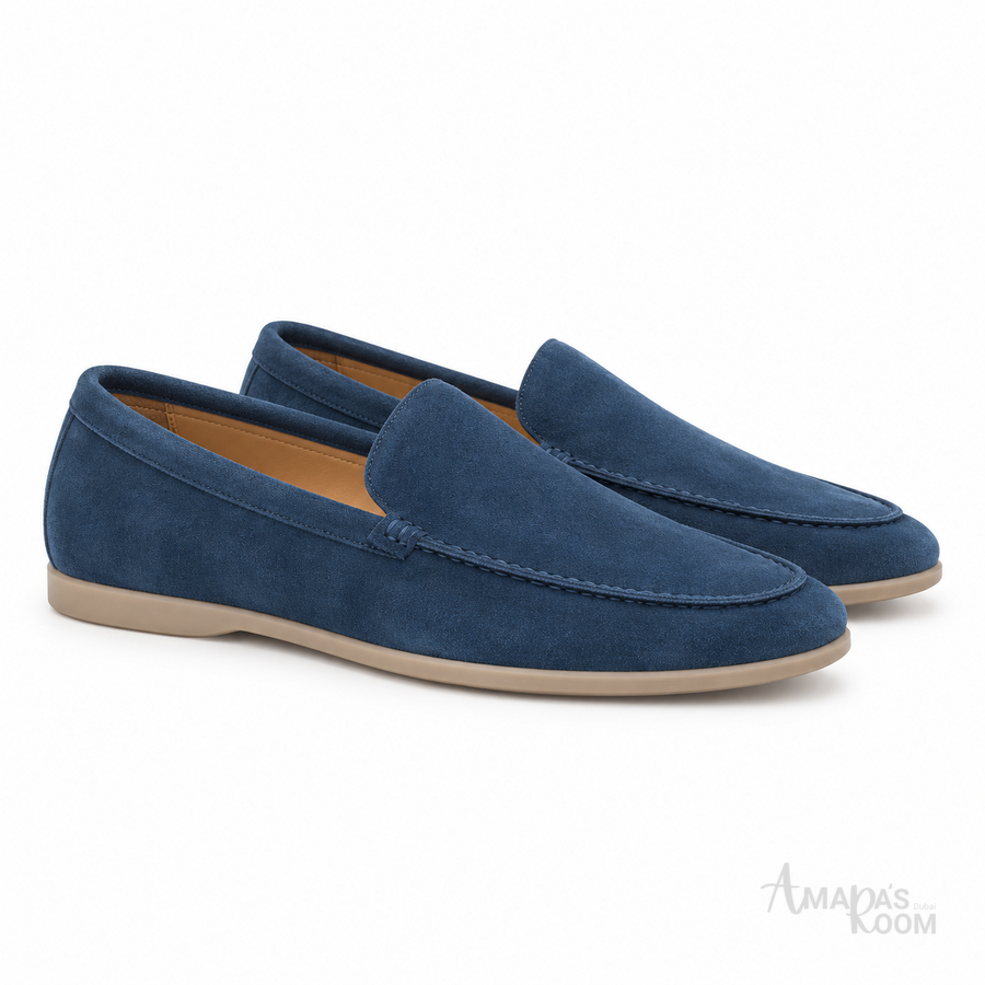 Loro Piana Footwear | Summer Walk Suede Blue