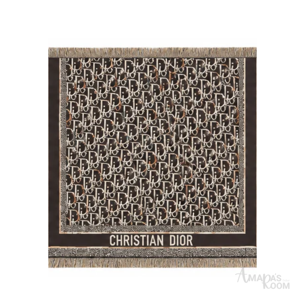 Dior Scarf | Oblique Dark Brown