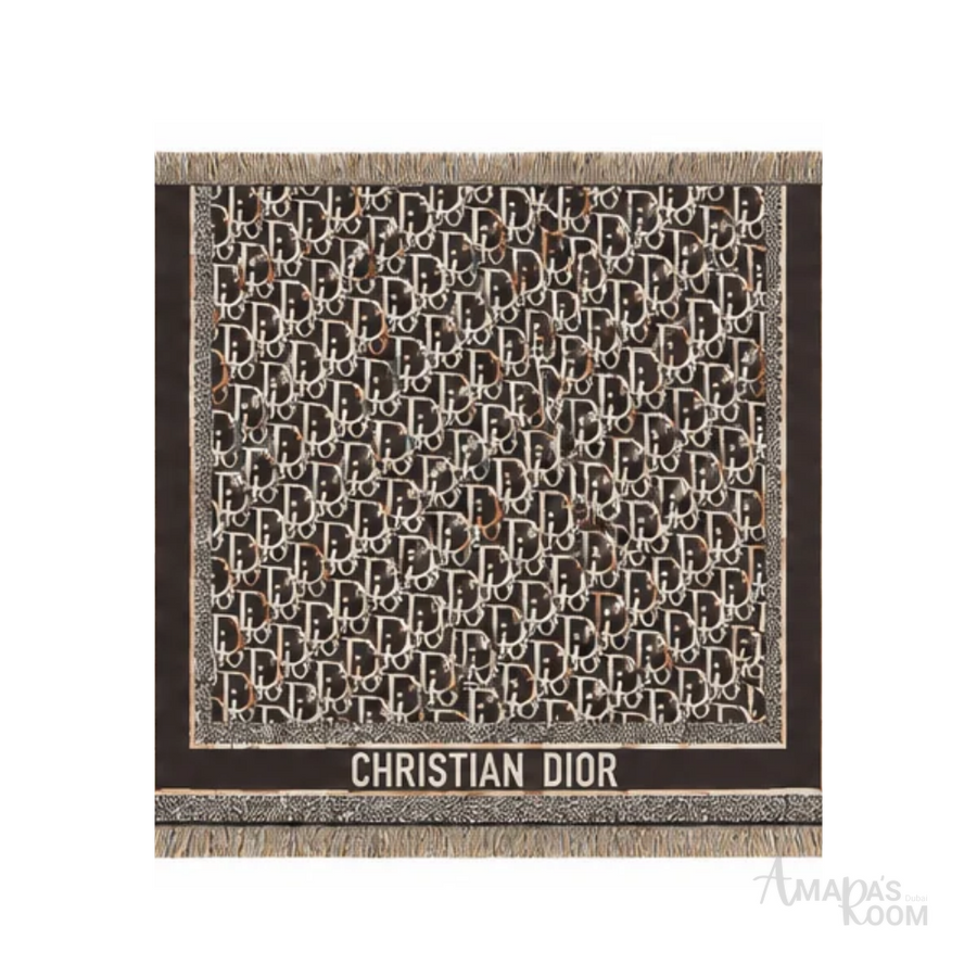 Dior Scarf | Oblique Dark Brown