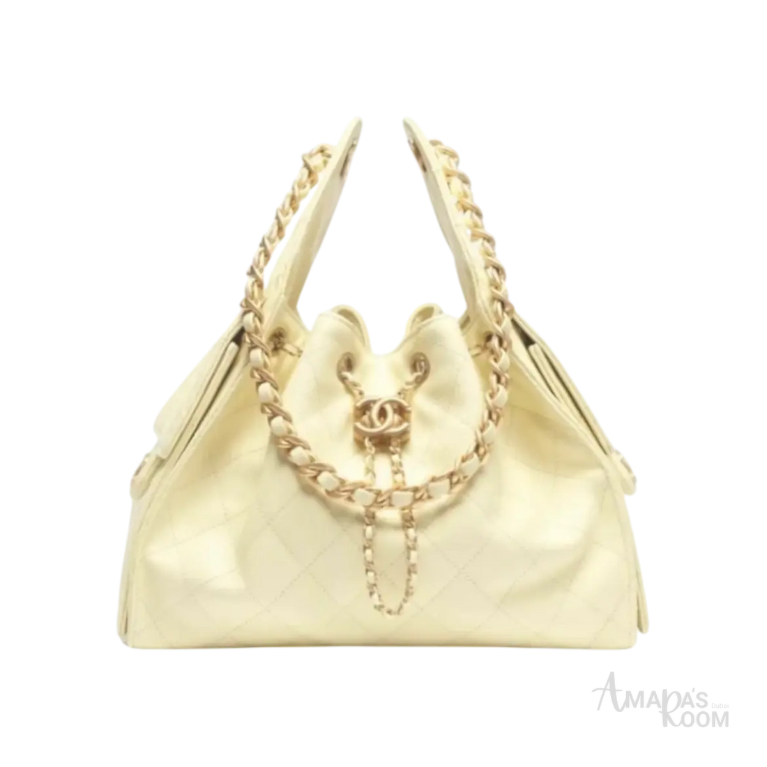 Chanel 25 Small Handbag – Light Yellow Gold - View 1
