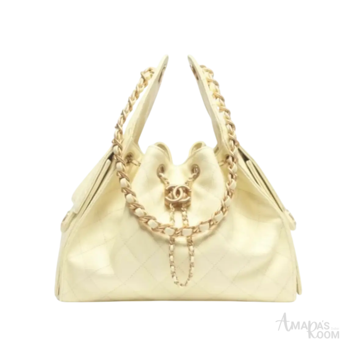 Chanel 25 Small Handbag – Light Yellow Gold - View 1