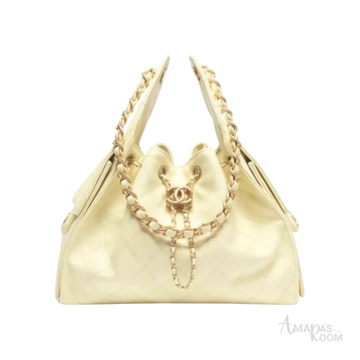 Chanel 25 Small Handbag – Light Yellow Gold - View 1