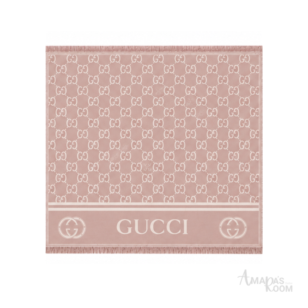Gucci | Scarf GG Monogram Jacquard Dusty Pink - View 1