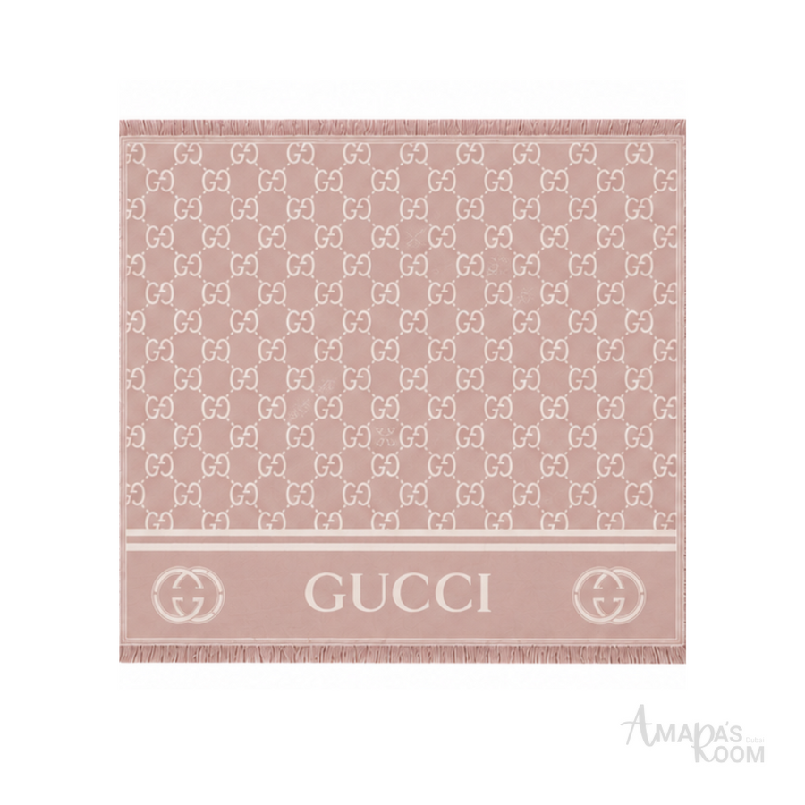 Gucci | Scarf GG Monogram Jacquard Dusty Pink - View 1