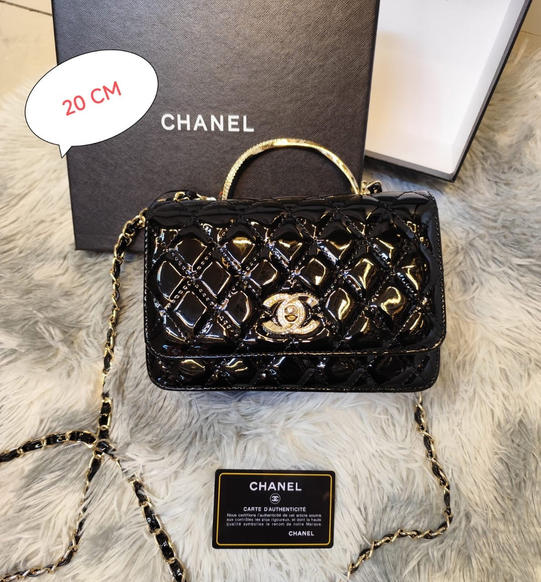 Chanel Bag Quilted Mini Top Handle Rectangular Flap – product view
