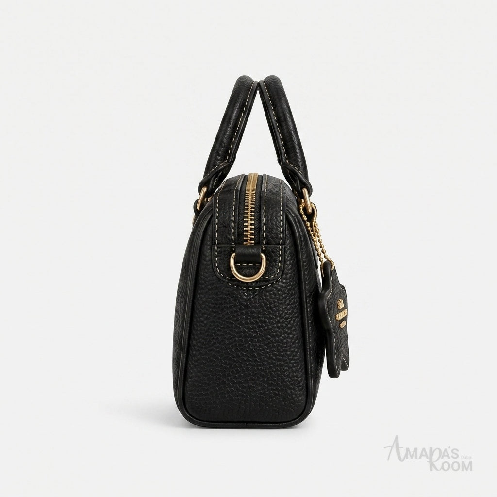 Coach Satchel Handbag – Black Horse & Carriage Print - View 3
