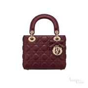 Dior Lady Dior Handbag – Burgundy - View 1
