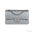 Chanel Classic Double Flap Bag Silver Caviar Silver Hardware - View 1