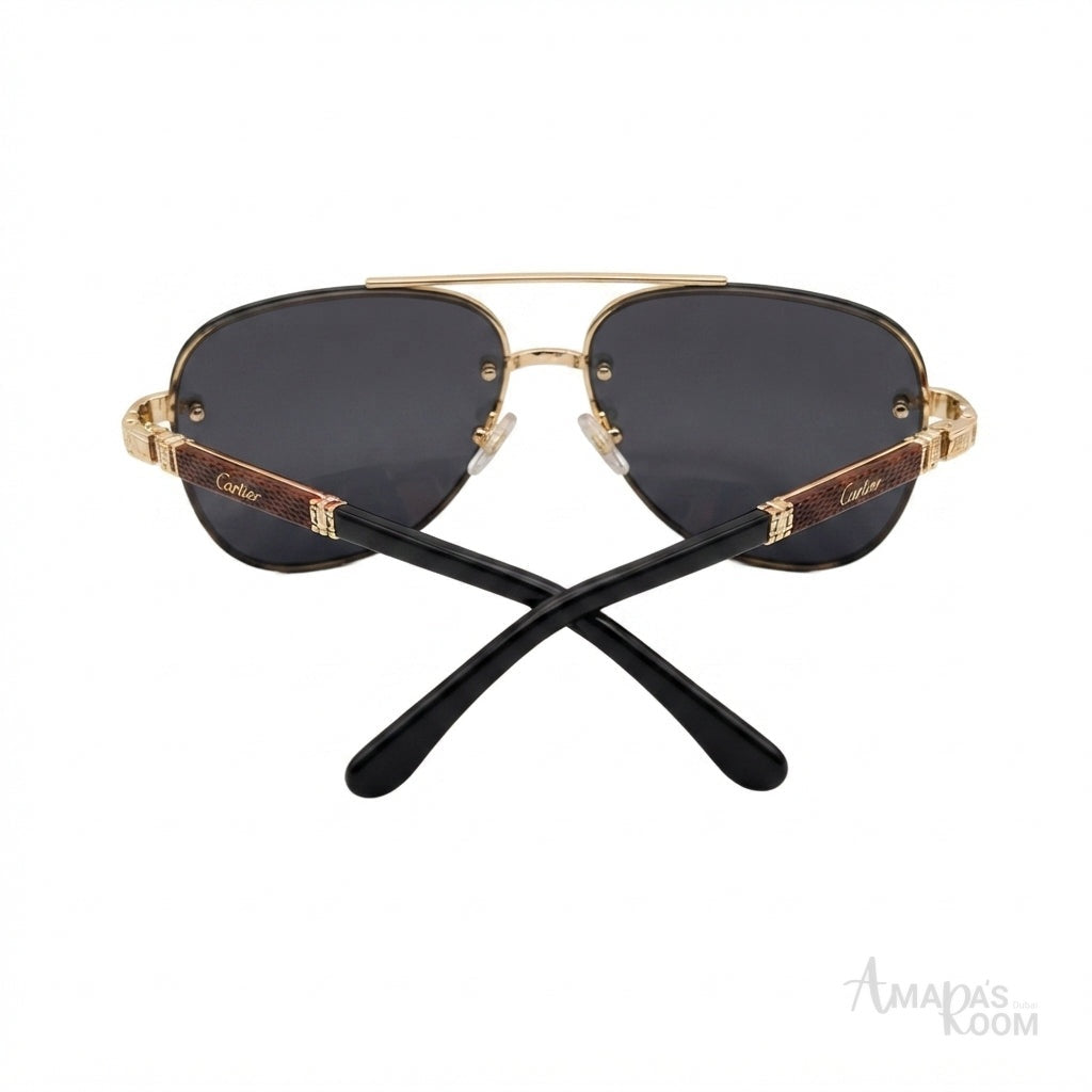Cartier Sunglasses – Black & Gold-Tone - View 3