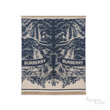 Burberry | Shawl Knight Cashmere Navy Blue - View 1