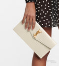 Saint Laurent Uptown Chain Wallet – White - View 5
