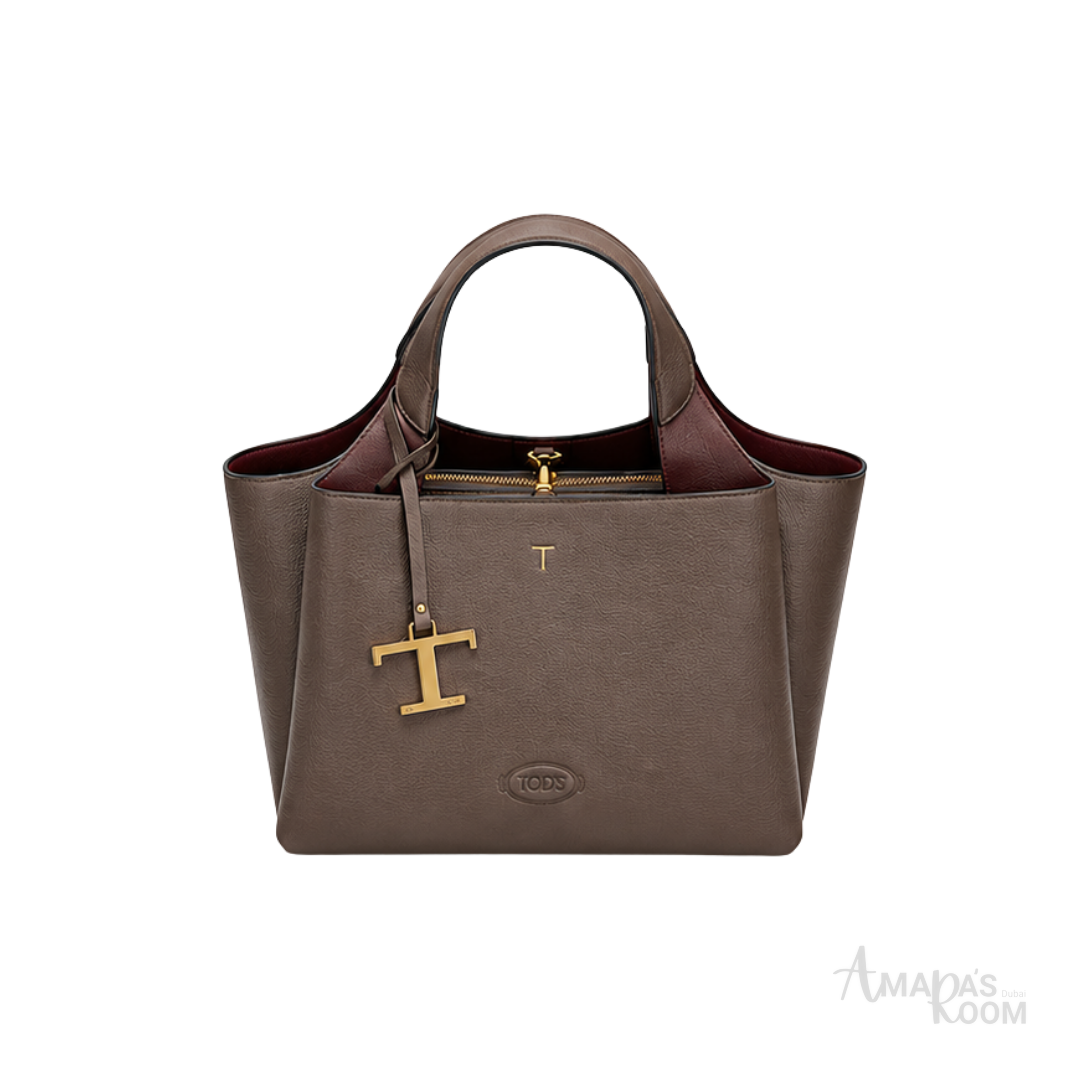 Tod's T Timeless Leather Tote Bag – Brown - View 1