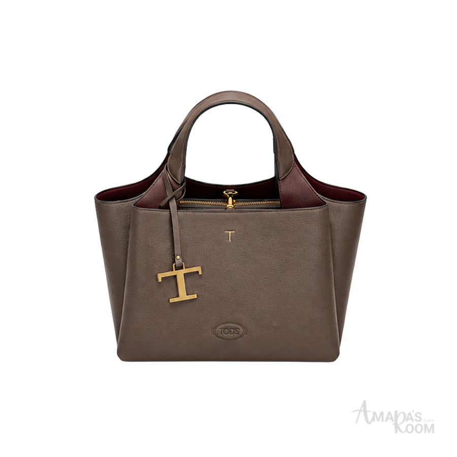 Tod's T Timeless Leather Tote Bag – Brown - View 1