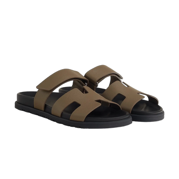 Hermès Chypre Sandals – Étoupe - View 1
