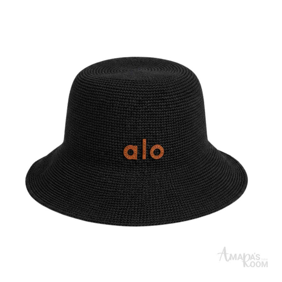 Alo Yoga Knit Bucket Hat Black – product view