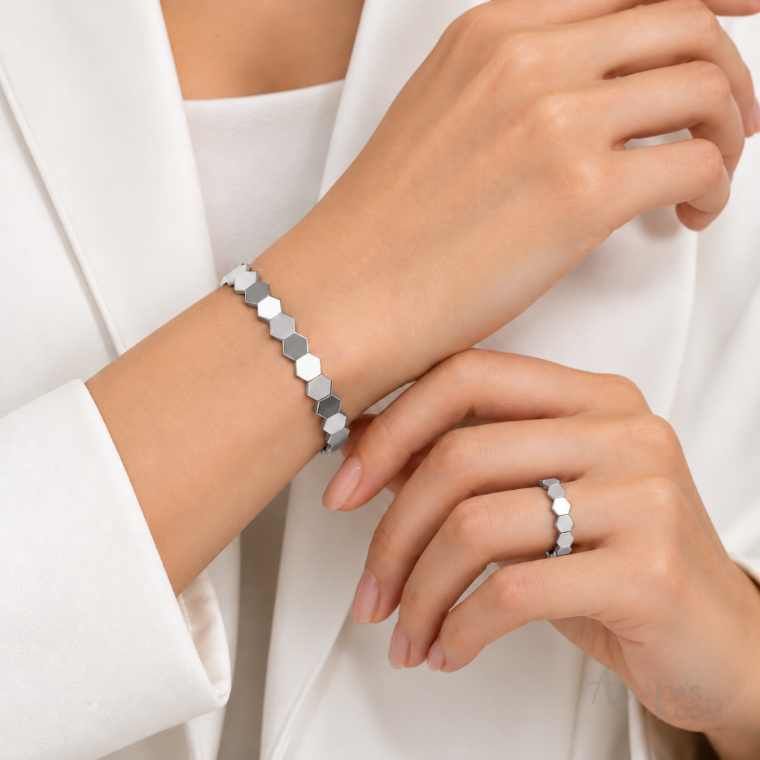 Chaumet Bee De Chaumet Honetcomb White Gold Set