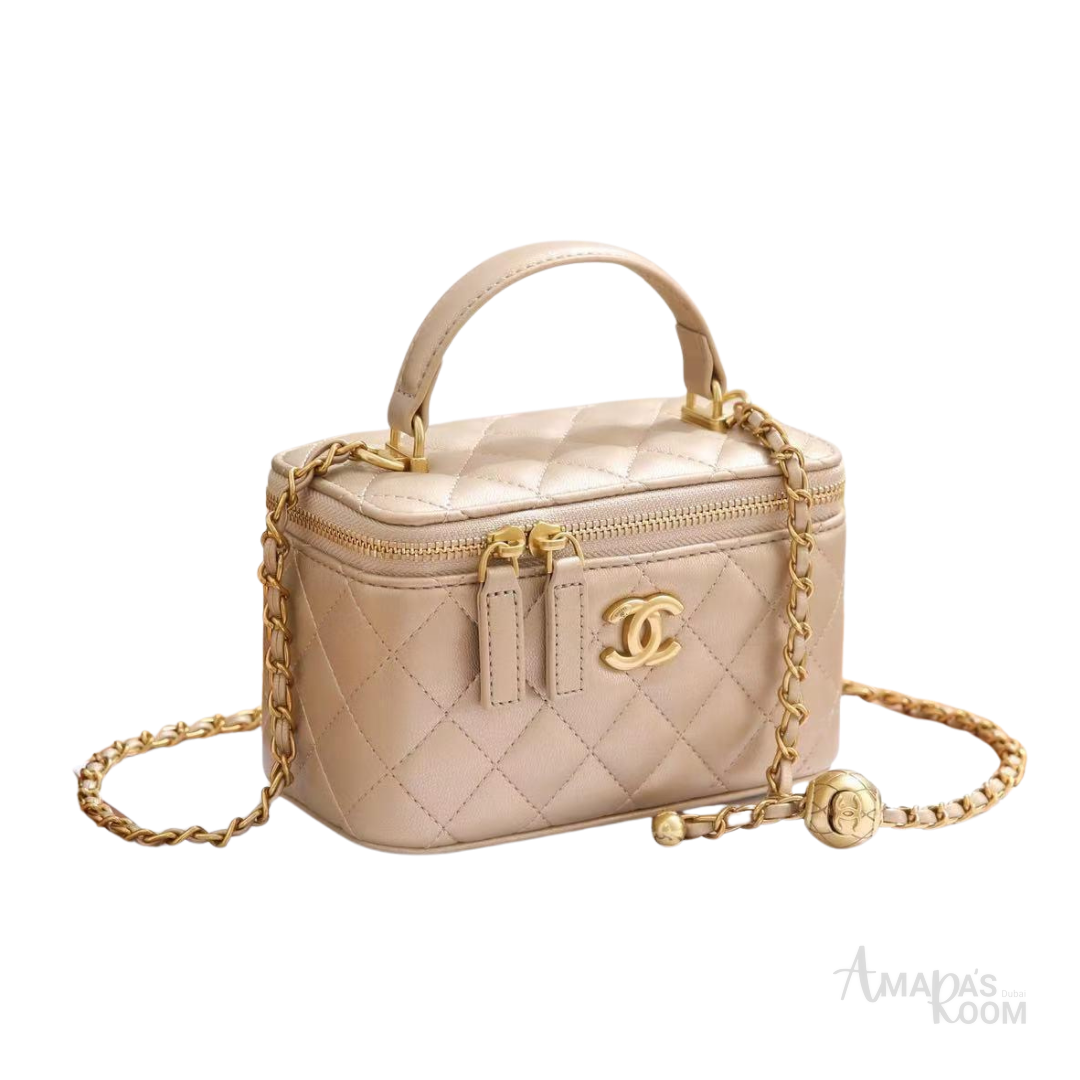Chanel Small Top-Handle Vanity Case – Cream - View 1