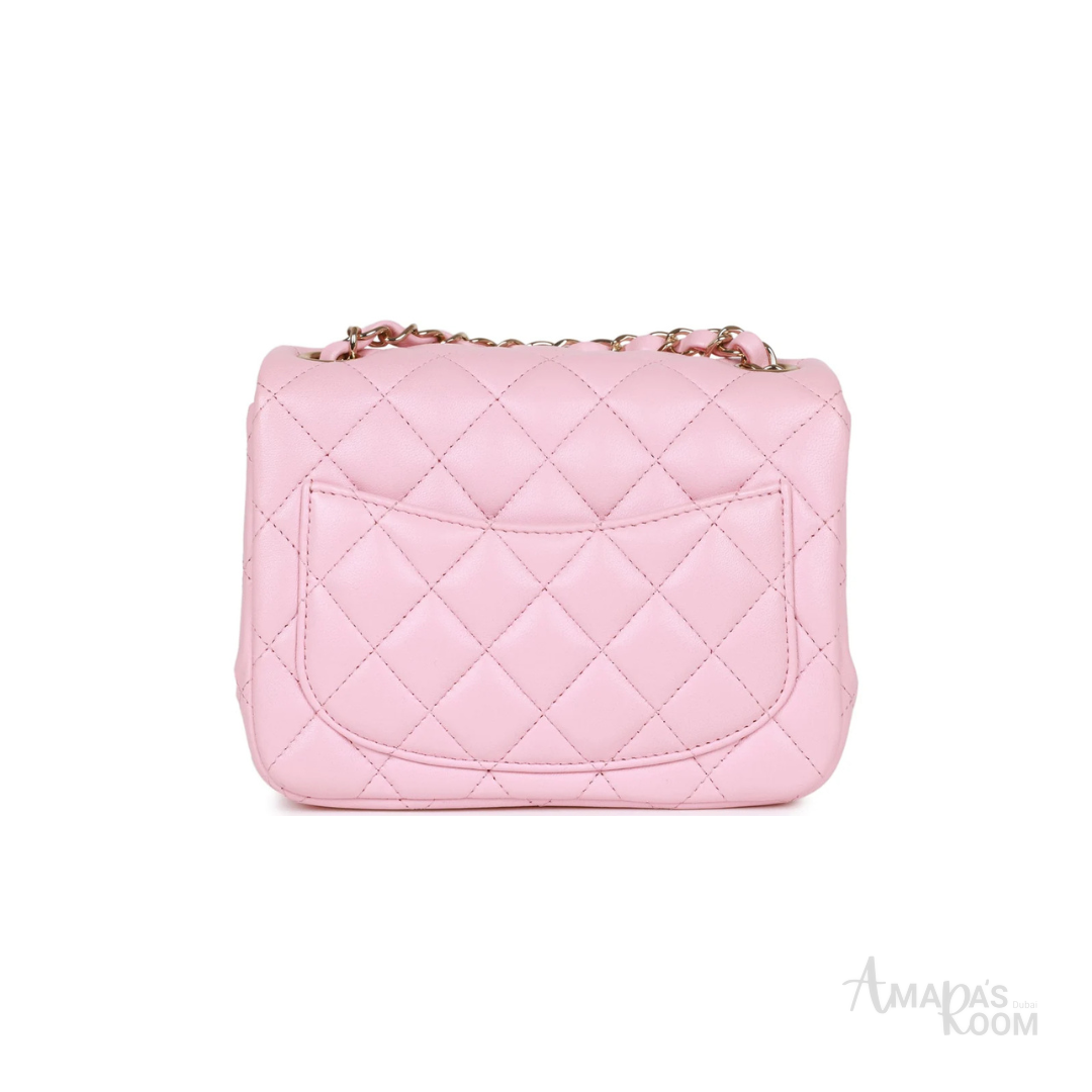 Chanel Quilted Lambskin Mini Flap Top Handle Bag – Light Pink - View 3