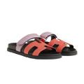 Hermès Chypre Sandals – Rose Pêche / Violet Pétale - View 1