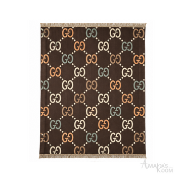 Gucci Scarf | GG Jacquard Dark Brown