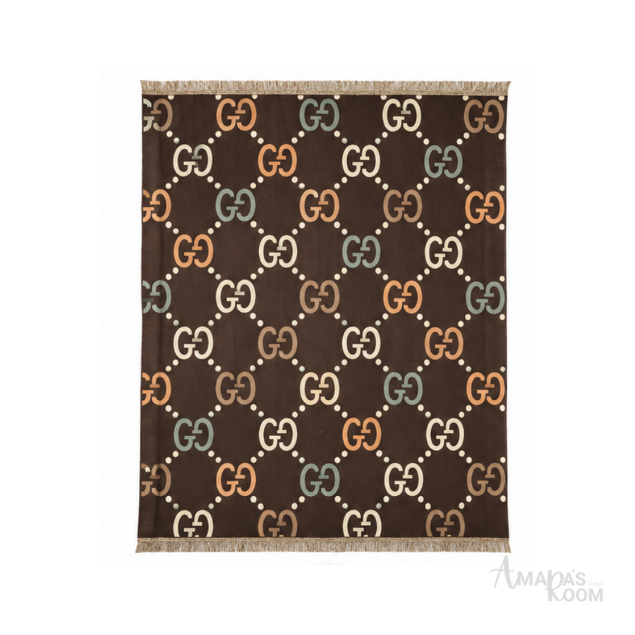 Gucci Scarf | GG Jacquard Dark Brown