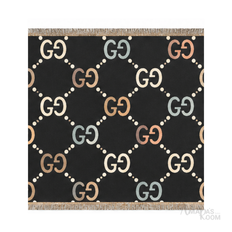 Gucci Scarf | GG Check Wool Black