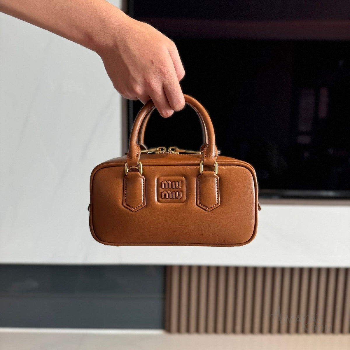 Miu Miu Arcadie Leather Bag – Brown - View 5