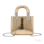 Dior Mini Lady Dior Bag – Metallic Gold - View 4