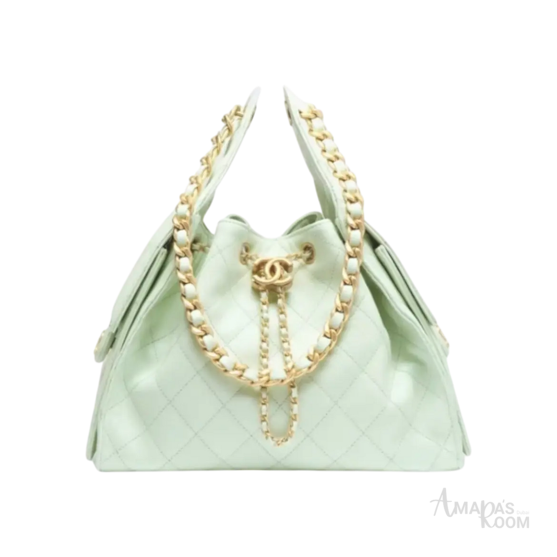 Chanel 25 Small Handbag – Light Green Gold - View 1