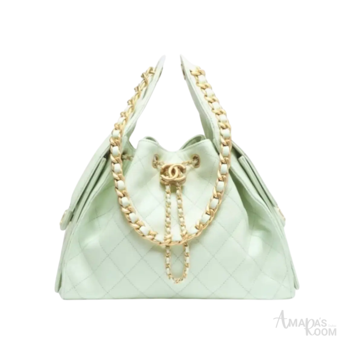 Chanel 25 Small Handbag – Light Green Gold - View 1