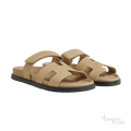 Hermès Chypre Sandals – Beige Lin - View 1