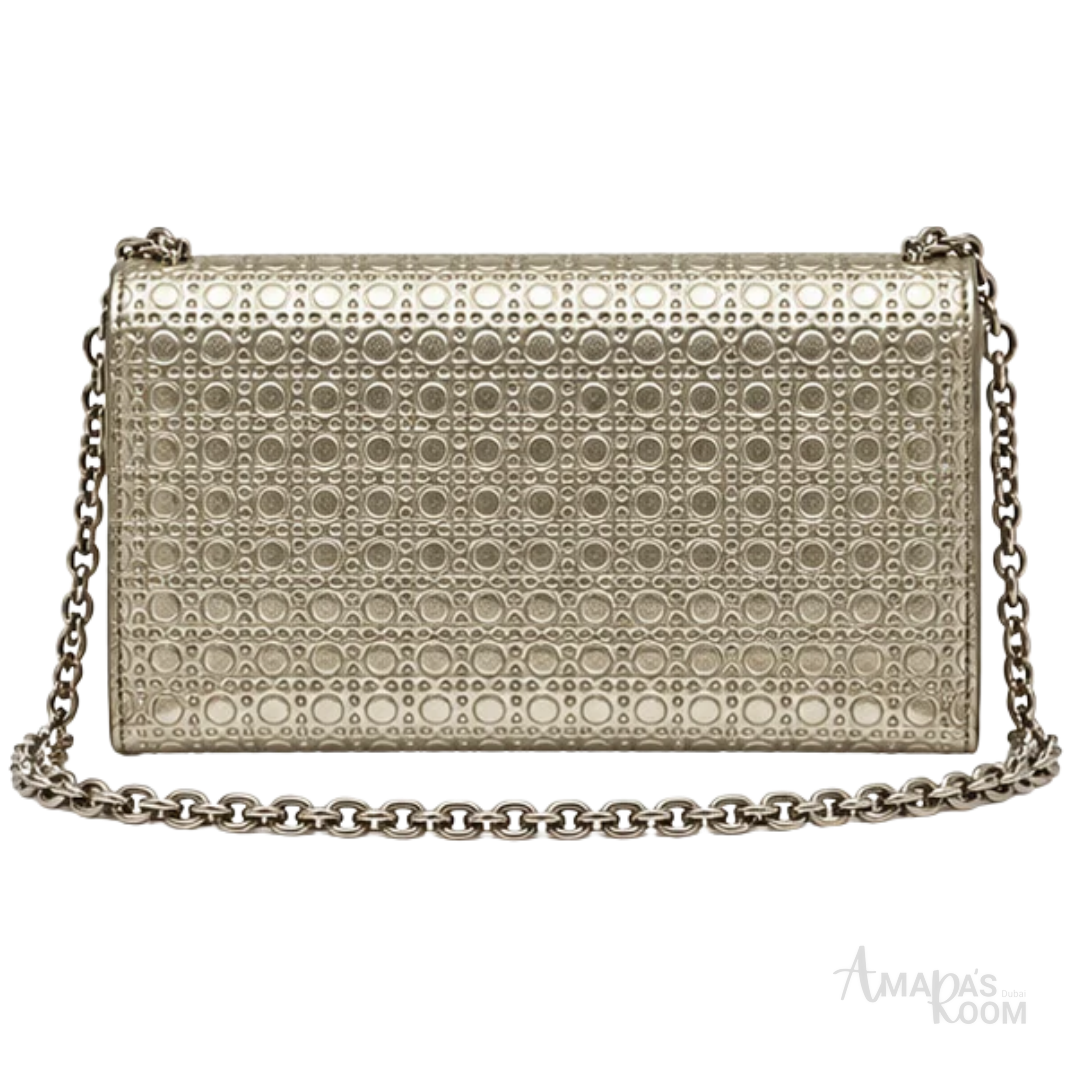 CHRISTIAN DIOR Bag | Lady Dior Croisière Wallet on Chain (WOC) – Champagne Gold – Metallic Gold
