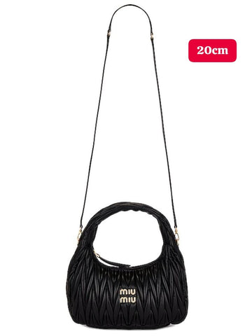 Miu Miu Bag Wander Matelassé Nappa Leather Hobo – product view