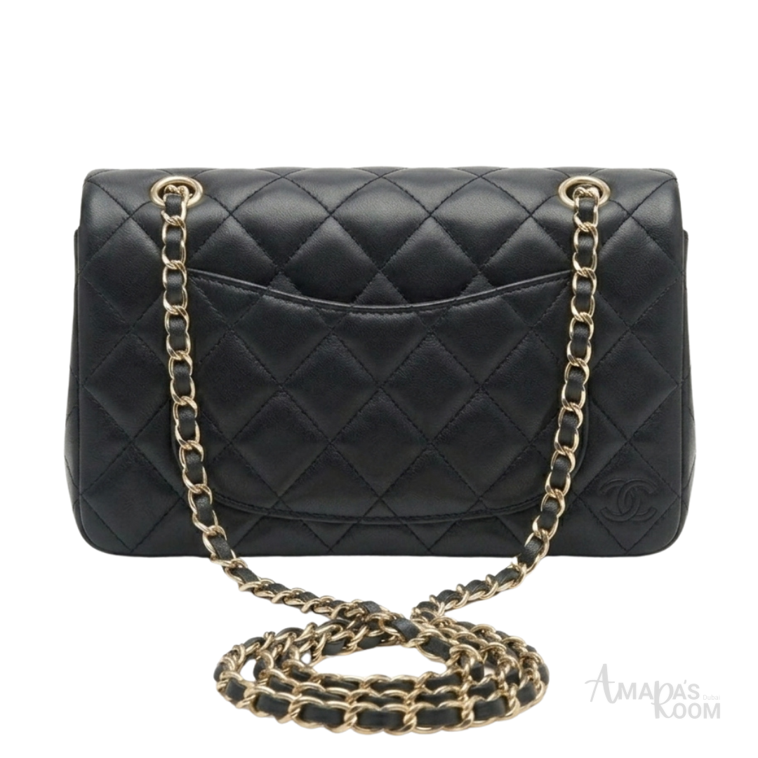 Chanel Classic Mini Flap Bag – Black Lambskin - View 2