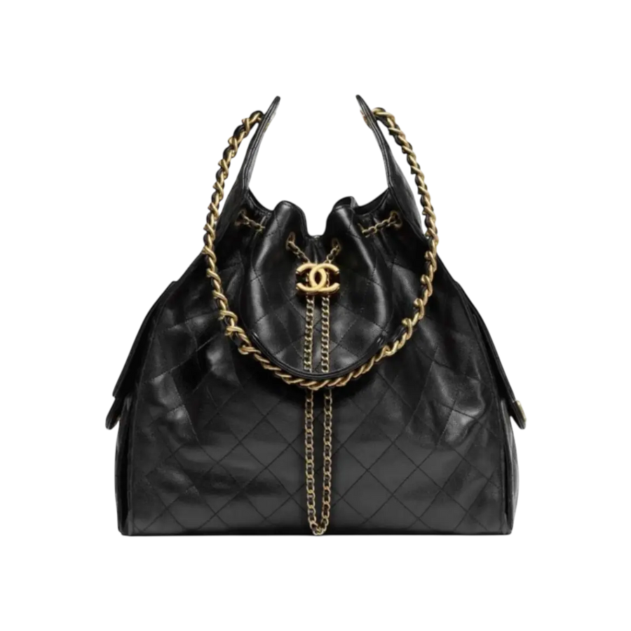 Chanel 25 Medium Handbag – Gold & Black - View 1
