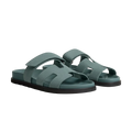 Hermès Chypre Sandals – Bleu Tonerre - View 1