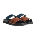 Hermès Chypre Sandals – Gold / Bleu Céleste - View 1