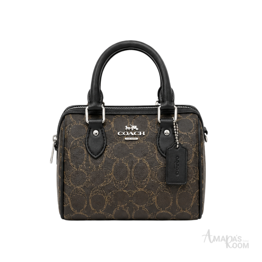 Coach Mini Rowan Brown Black Bag – product view