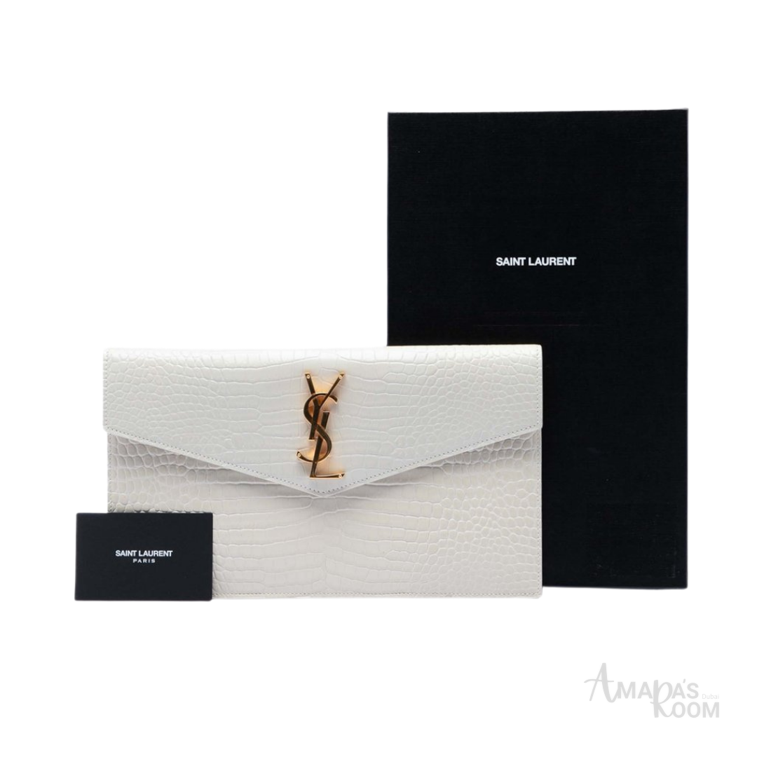 Saint Laurent Uptown Chain Wallet – White - View 4