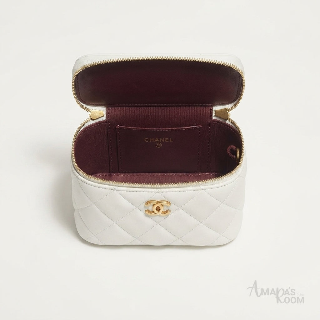 Chanel Mini Vanity Case – White & Gold-Tone - View 2
