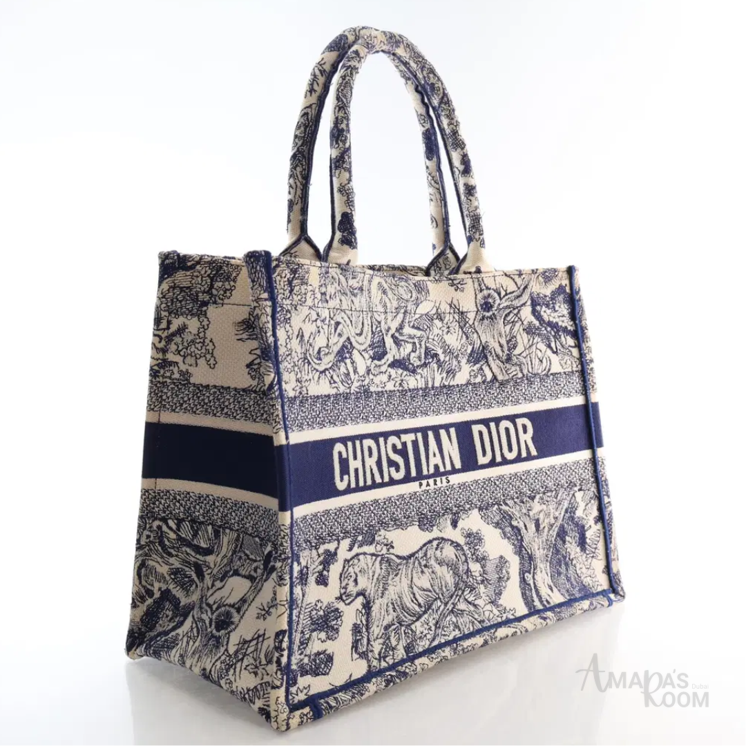 Dior Toile de Jouy Tiger Embroidery Bag – Blue - View 2