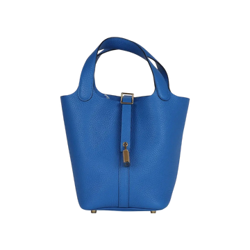 Hermès Picotin Lock 18 Bucket Bag – Bleu Royal Clemence Gold Hardware - View 1