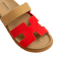 Hermès Chypre Sandals – Rouge Grenadine / Beige Albinos - View 2