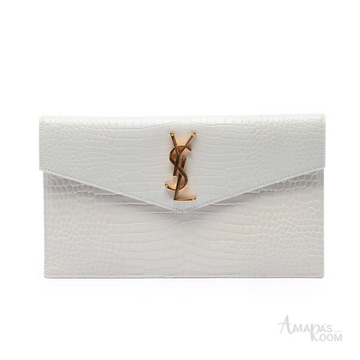 Saint Laurent Uptown Chain Wallet – White - View 1