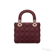 Dior Lady Dior Handbag – Burgundy - View 4