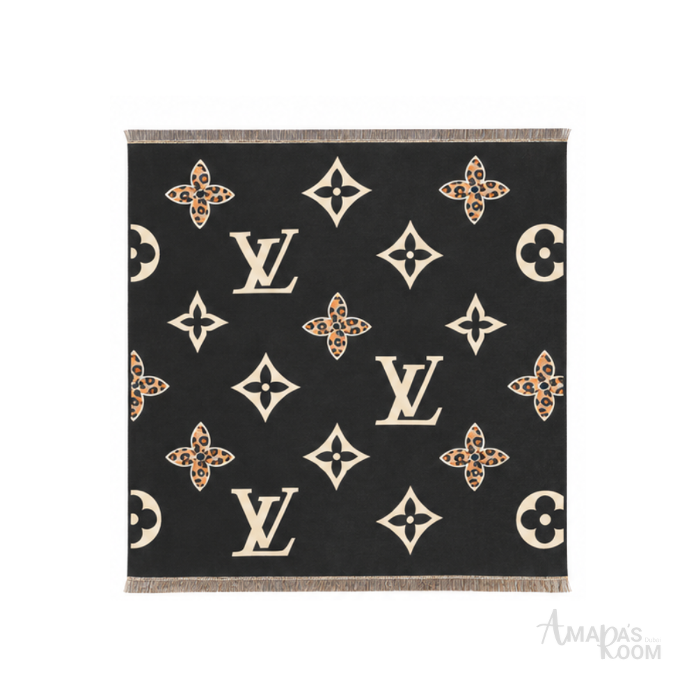 Louis Vuitton Scarf | Monogram Black White