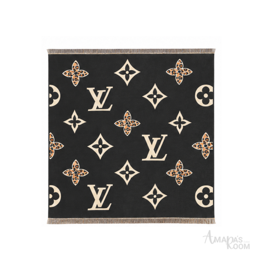Louis Vuitton Scarf | Monogram Black White