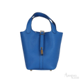 Hermès Picotin Lock 18 Bucket Bag – Bleu Royal Clemence Gold Hardware - View 1