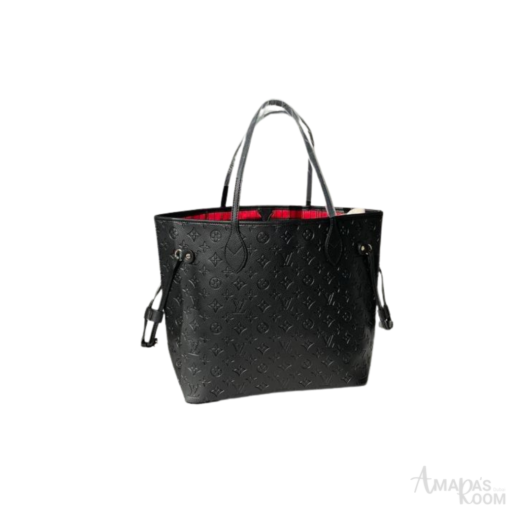Louis Vuitton Neverfull Leather Bag – Black - View 2